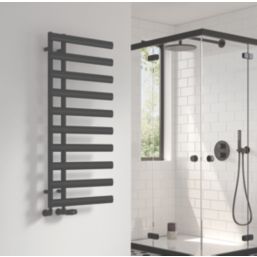 Reina 1140mm x 500mm 1588BTU Anthracite Flat Designer Towel Radiator
