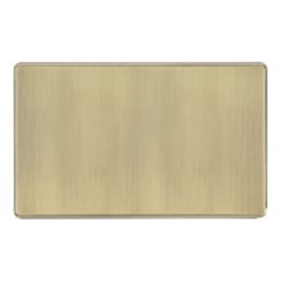 LAP  2-Gang Blanking Plate Antique Brass