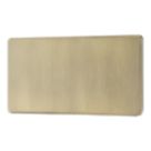 LAP  2-Gang Blanking Plate Antique Brass