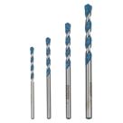 Erbauer  Straight Shank Multi-Material Drill Bit Set 4 Pieces