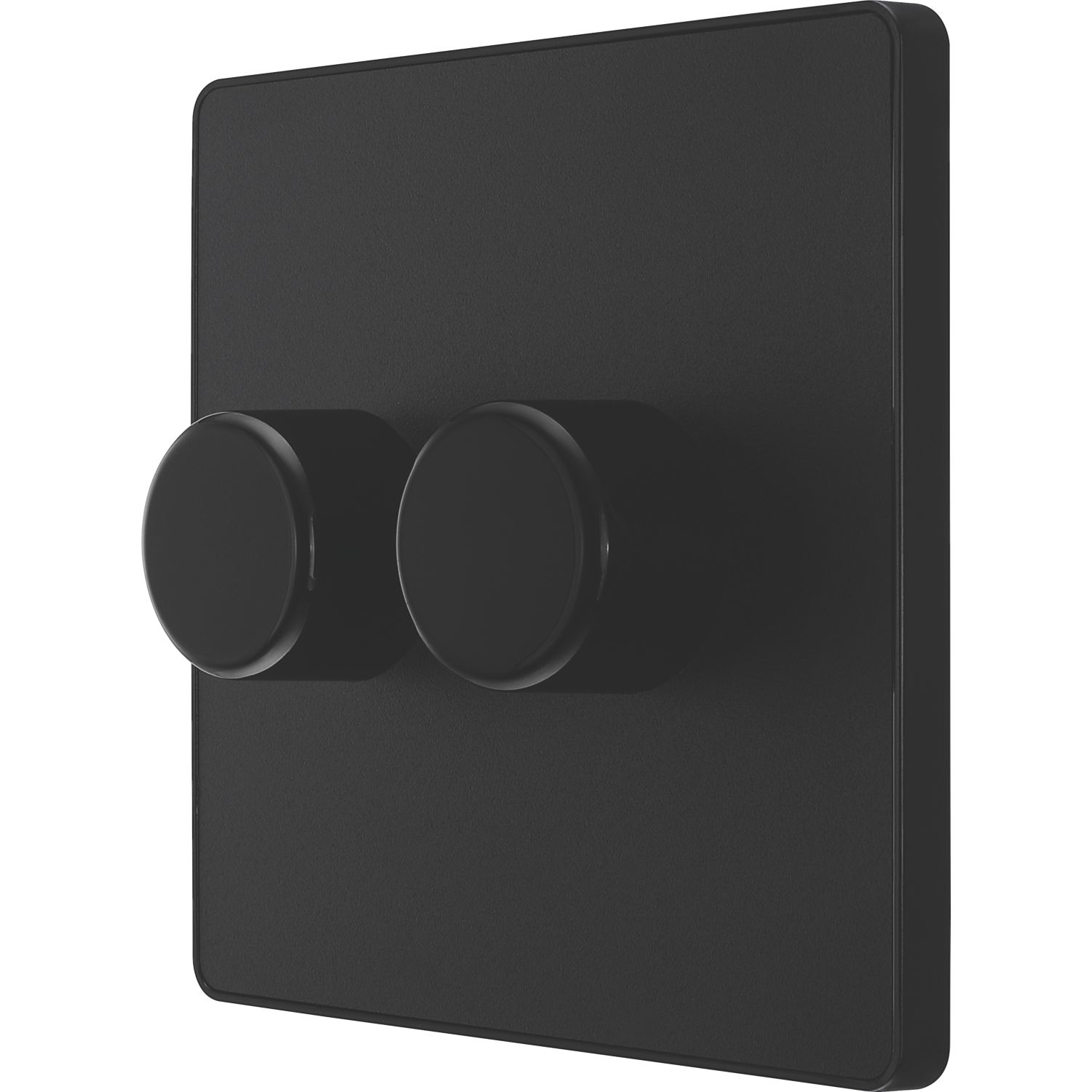 British General Evolve 2-Gang 2-Way LED Dimmer Switch Matt Black with Black Inserts (637PY)
