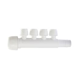 Hep2O  Plastic Push-Fit Reducing 4 Port Keyless Spigot Manifold (Same Side) 22mm x 10mm