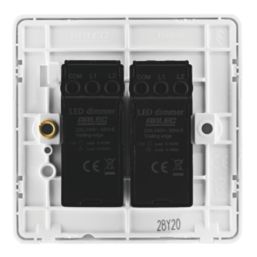 Arlec  2-Gang 2-Way LED Dimmer Switch  White