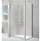 Triton Neo Eight Framed Square Pivot Door Shower Enclosure  Chrome  800mm x 800mm x 1900mm
