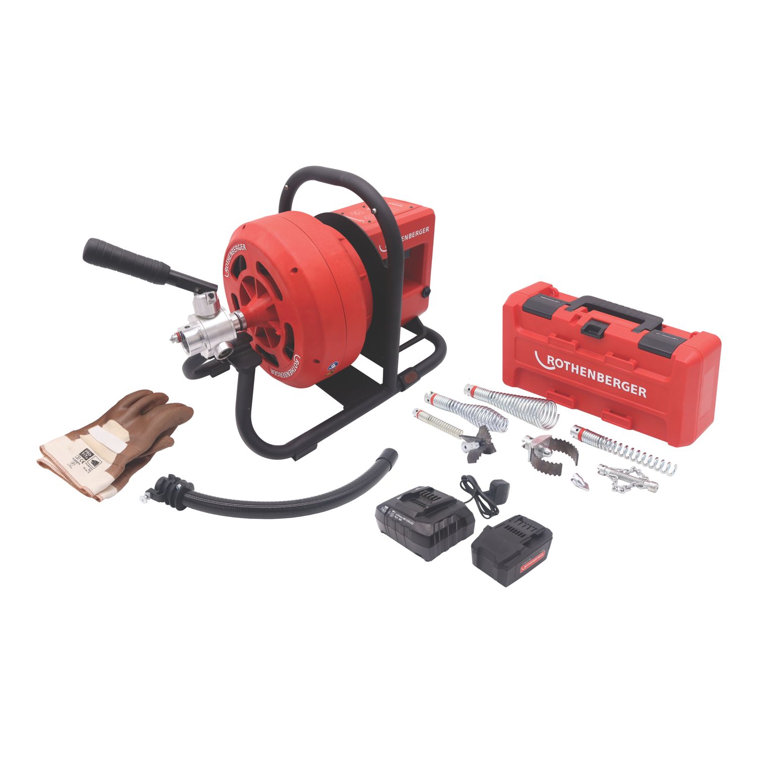 Rothenberger Rodrum VarioClean 18V 1 x 8.0Ah Li-Ion CAS 15m Brushless Cordless Drain Cleaner (637VG)
