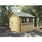 Shire Solway 2 10' x 10' (Nominal) Apex Timber Log Cabin