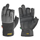 Snickers 9586 Power Open 3-Finger Gloves Black/Grey Large