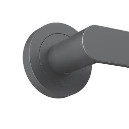 Cooke & Lewis Maugan Lever on Rose Door Handles Pair Titanium