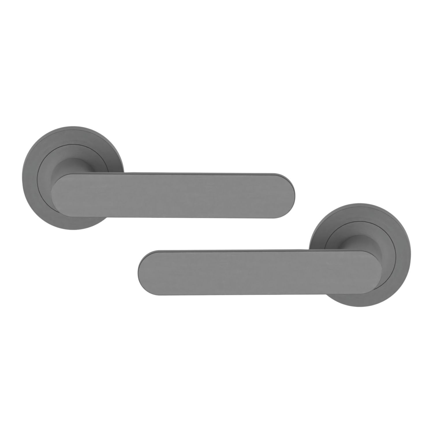 Cooke & Lewis Maugan Lever on Rose Door Handles Pair Titanium (638CM)