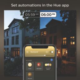 Philips Hue Inara Outdoor LED Smart Wall Light Black 7W 550lm