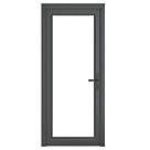 Crystal  Fully Glazed 1-Clear Light LH Anthracite Grey uPVC Back Door 2090mm x 890mm