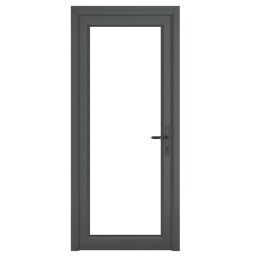 Crystal  Fully Glazed 1-Clear Light Left-Handed Anthracite Grey uPVC Back Door 2090mm x 890mm