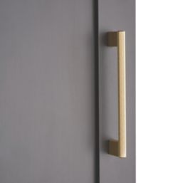 Elite Knobs & Handles Kensington Knurled D Handle Brushed Brass 169mm