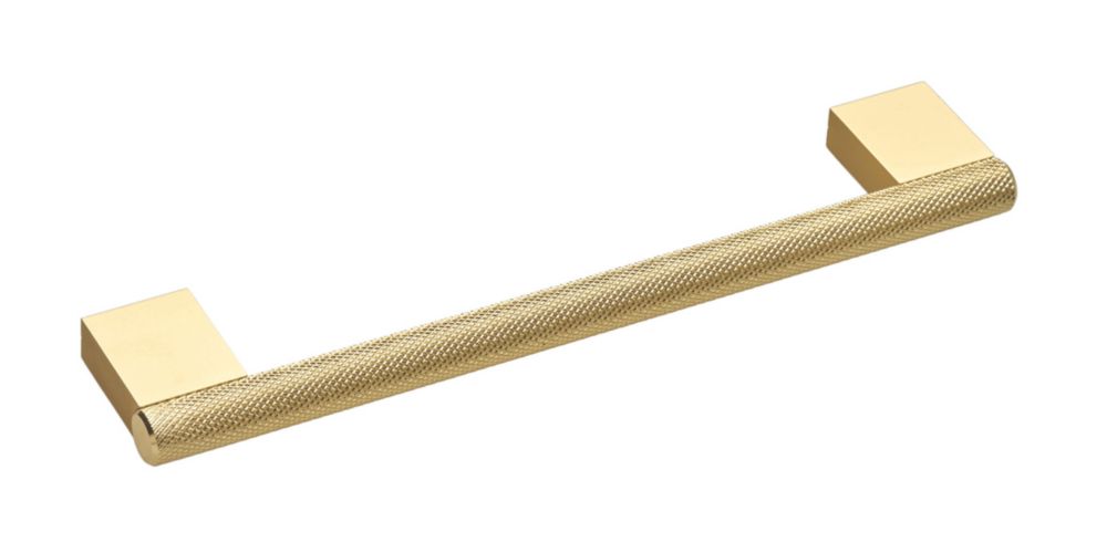 Elite Knobs & Handles Kensington Knurled D Handle Brushed Brass 169mm