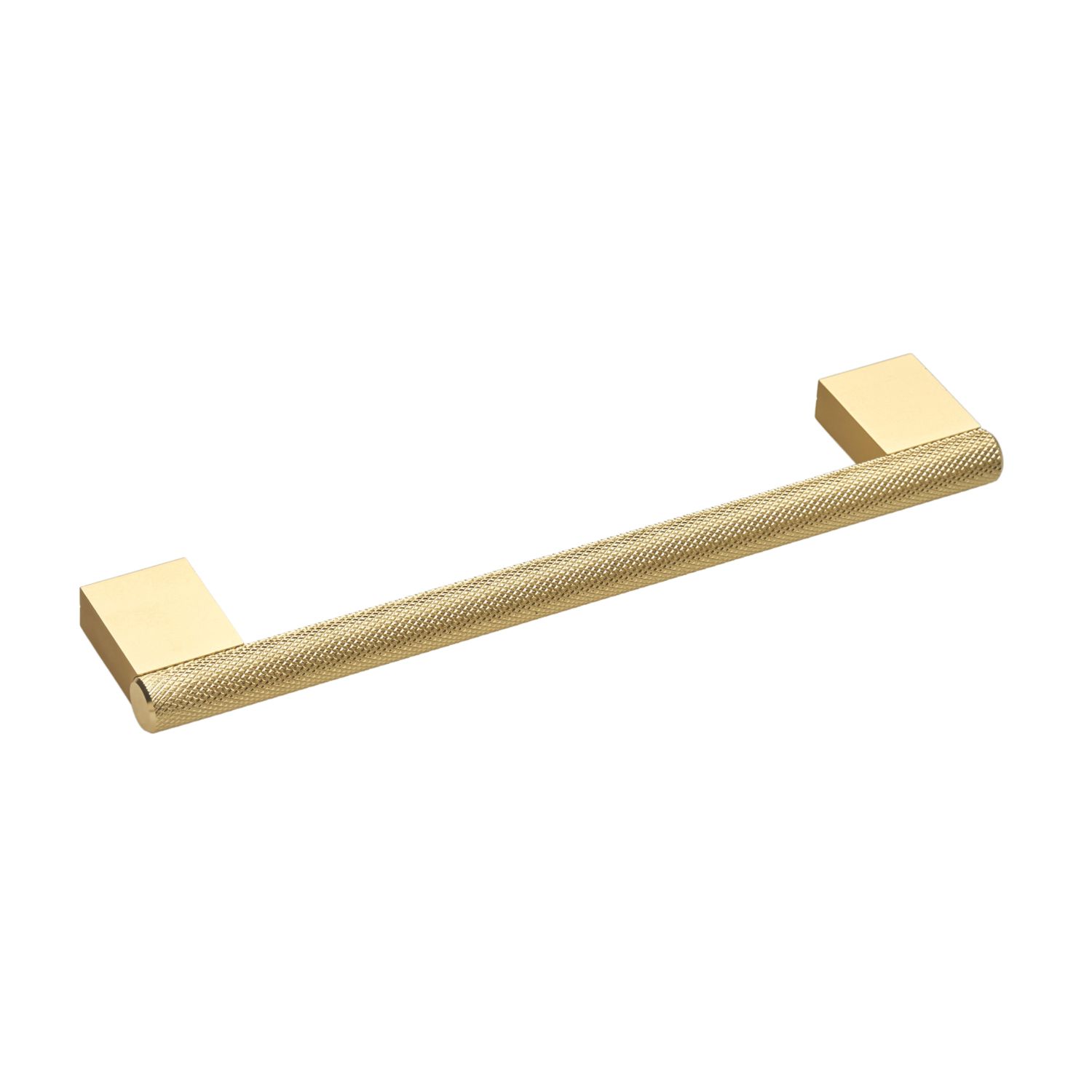 Elite Knobs & Handles Kensington Knurled D Handle Brushed Brass 169mm (638KK)