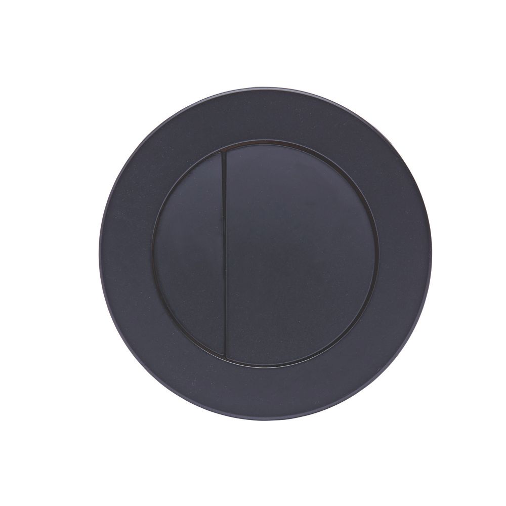 DualFlush Round Flushing Button Black Screwfix