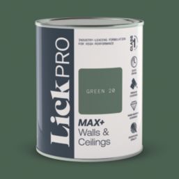 LickPro Max+ 1Ltr Green 20 Matt Emulsion  Paint