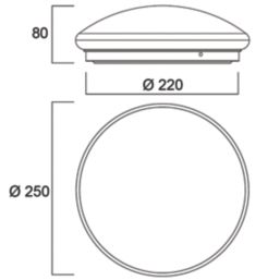 Sylvania Sylcircle LED Ceiling / Wall Light White 12W 1025lm