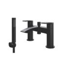 ETAL Spear Matt Black 123mm Deck Mounted Dual Control Manual Shower Mixer Tap