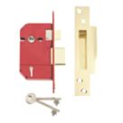 Union Fire Rated  Brass BS 5-Lever Mortice Sashlock 68mm Case - 45mm Backset