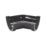 FloPlast MiniFlo uPVC 135° Half Round Gutter Angle Black 76mm
