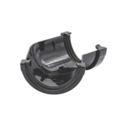 FloPlast MiniFlo uPVC 135° Half Round Gutter Angle Black 76mm
