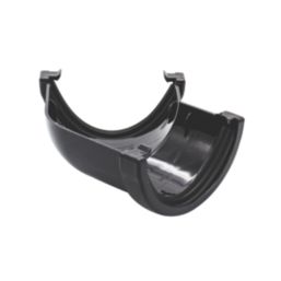 FloPlast MiniFlo uPVC 135° Half Round Gutter Angle Black 76mm