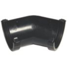 FloPlast MiniFlo uPVC 135° Half Round Gutter Angle Black 76mm