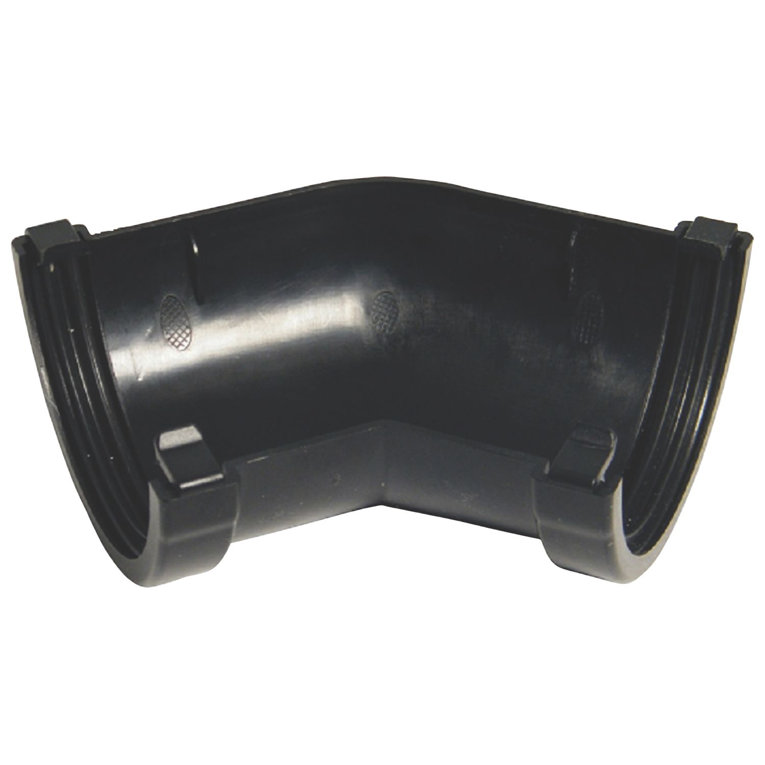 FloPlast Mini Line uPVC 135° Half Round Gutter Black 76mm (6393K)