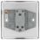 LAP  10AX 1-Gang 2-Way Light Switch  Brushed Stainless Steel with White Inserts