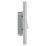LAP  10AX 1-Gang 2-Way Light Switch  Brushed Stainless Steel with White Inserts