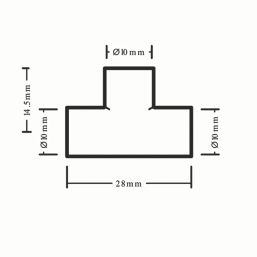 Flomasta  Copper End Feed Equal Tee 10mm
