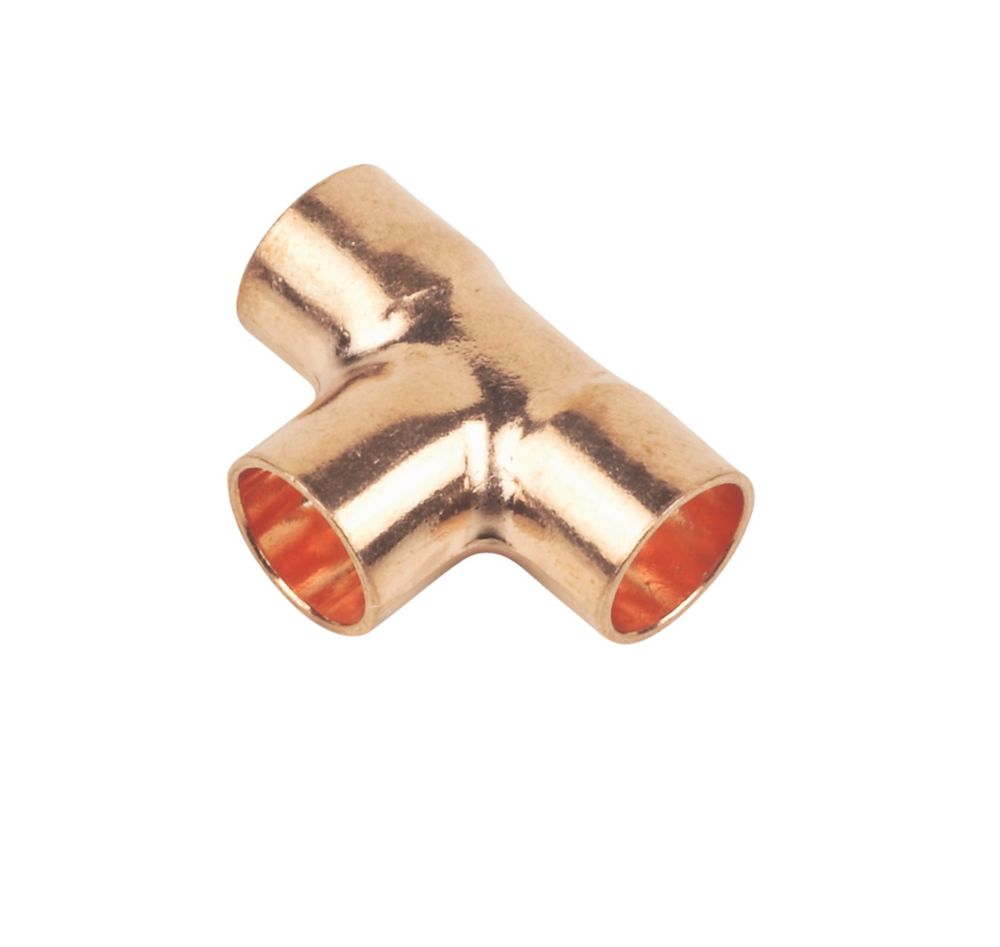 Flomasta Copper End Feed Equal Tee 10mm Screwfix