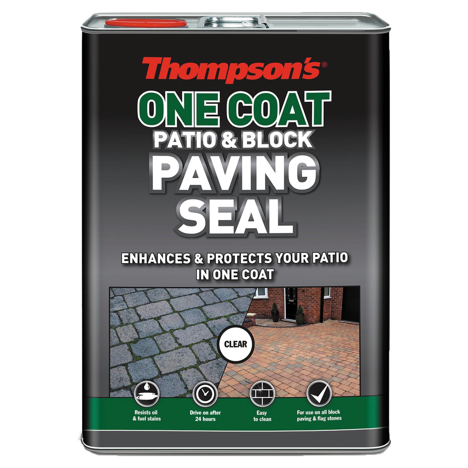 Thompsons One-Coat Patio & Block Paving Seal Clear 5Ltr (63998)