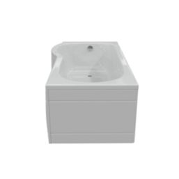 Nebraska Shower Bath Left-Hand Acrylic No Tap Holes 1700mm