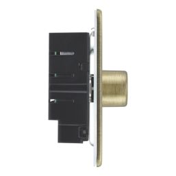 LAP  1-Gang 2-Way LED Dimmer Switch  Antique Brass with Colour-Matched Inserts