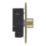 LAP  1-Gang 2-Way LED Dimmer Switch  Antique Brass with Colour-Matched Inserts