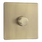 LAP  1-Gang 2-Way LED Dimmer Switch  Antique Brass with Colour-Matched Inserts