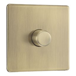 LAP  1-Gang 2-Way LED Dimmer Switch  Antique Brass with Colour-Matched Inserts