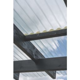 Radmat Building Materials  Corrugated PVC Roof Sheet Clear 2440mm x 0.8mm x 762mm 5 Pack