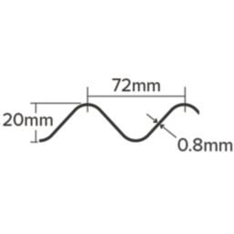 Radmat Building Materials  Corrugated PVC Roof Sheet Clear 2440mm x 0.8mm x 762mm 5 Pack