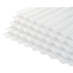 Radmat Building Materials  Corrugated PVC Roof Sheet Clear 2440mm x 0.8mm x 762mm 5 Pack