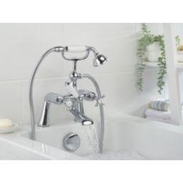 Bristan 1901 Chrome-Plated 345mm Deck Mounted Dual Control Manual Shower Mixer Tap