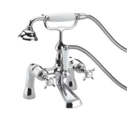 Bristan 1901 Chrome-Plated 345mm Deck Mounted Dual Control Manual Shower Mixer Tap