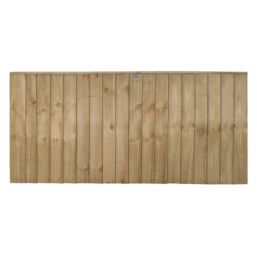 Forest Vertical Board Closeboard  Fence Panels Natural Timber 6' x 3' Pack of 3