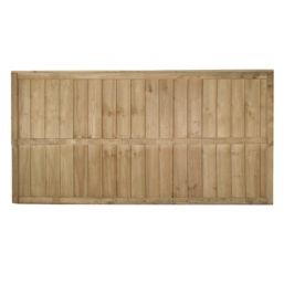 Forest Vertical Board Closeboard  Fence Panels Natural Timber 6' x 3' Pack of 3