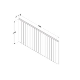 Forest Vertical Board Closeboard  Fence Panels Natural Timber 6' x 3' Pack of 3