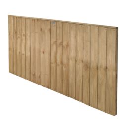 Forest Vertical Board Closeboard  Fence Panels Natural Timber 6' x 3' Pack of 3