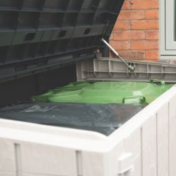 Forest  1200Ltr 5' x 2' 6" (Nominal) Plastic Garden Storage Box Taupe Grey