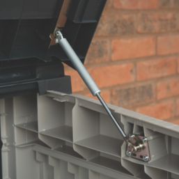 Forest  1200Ltr 5' x 2' 6" (Nominal) Plastic Garden Storage Box Taupe Grey